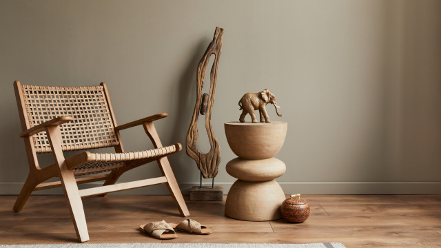 Dřevěné a proutěné dekorace