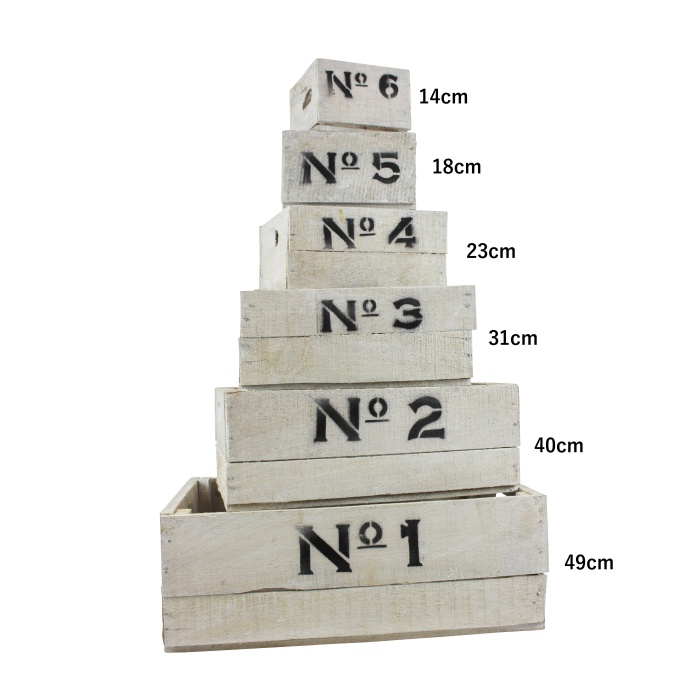 Přepravky a boxy - Bedna dřevěná No.3 bílá 31cm