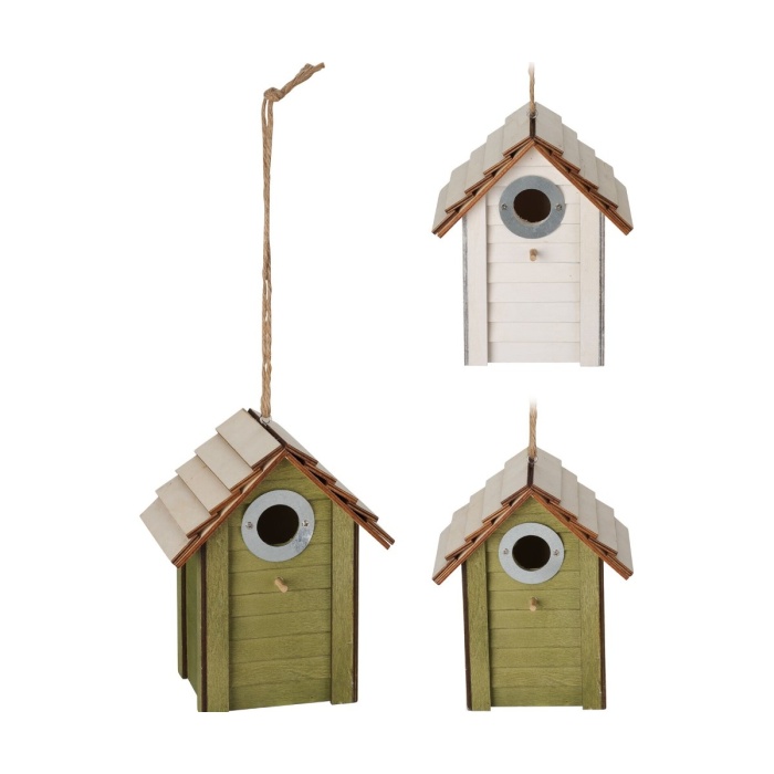 Krmítka, budky, domečky - Budka ptačí dřevěná mix 19,6cm