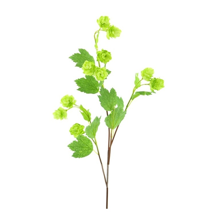 Letní umělé květiny - Chmel větev umělý zelený 76cm
