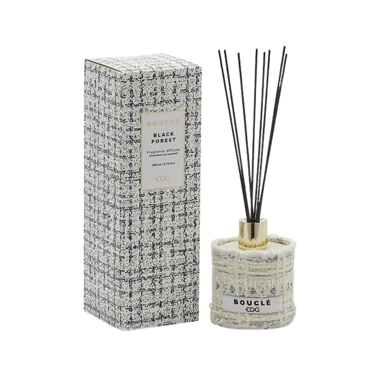 Difuzéry - Difuzér stébla BOUCLÉ Black Forest 200ml