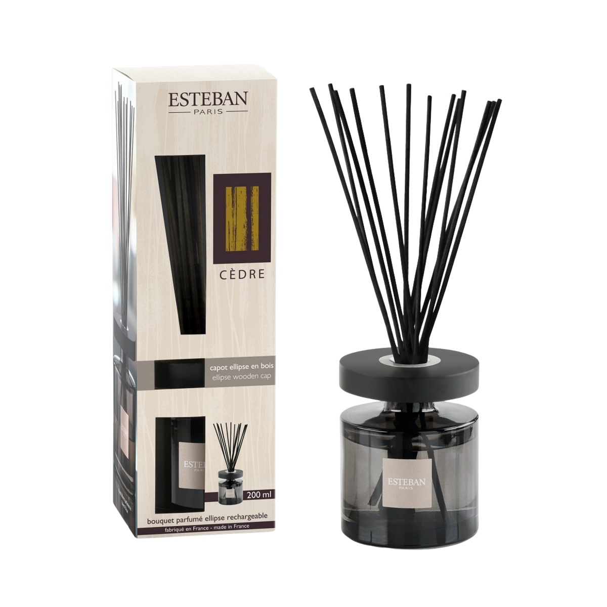 Difuzéry - Difuzér stébla ESTEBAN CLASSIC Cédre 200ml