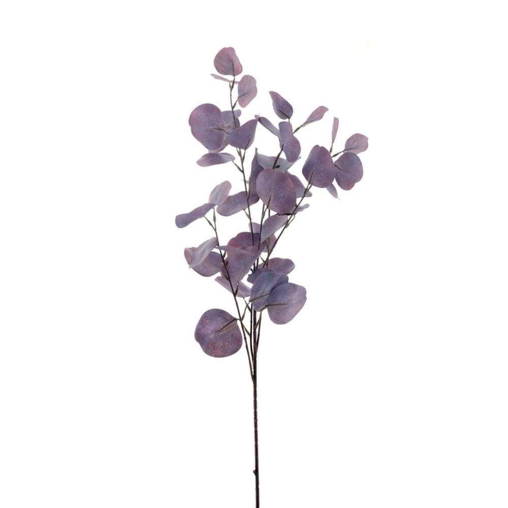 Celoroční umělé květiny - Eukalyptus větev umělá purpurová 90cm
