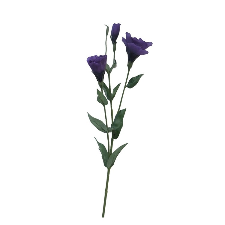 Letní umělé květiny - Eustoma BASTILLE řezaná umělá fialová 82cm