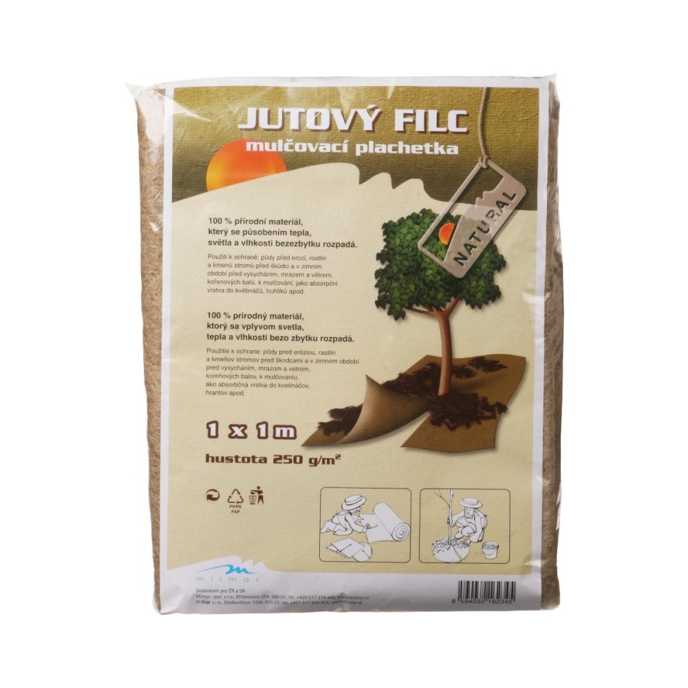 Fólie, textilie a plachty - Filc jutový plachetka 1x1m