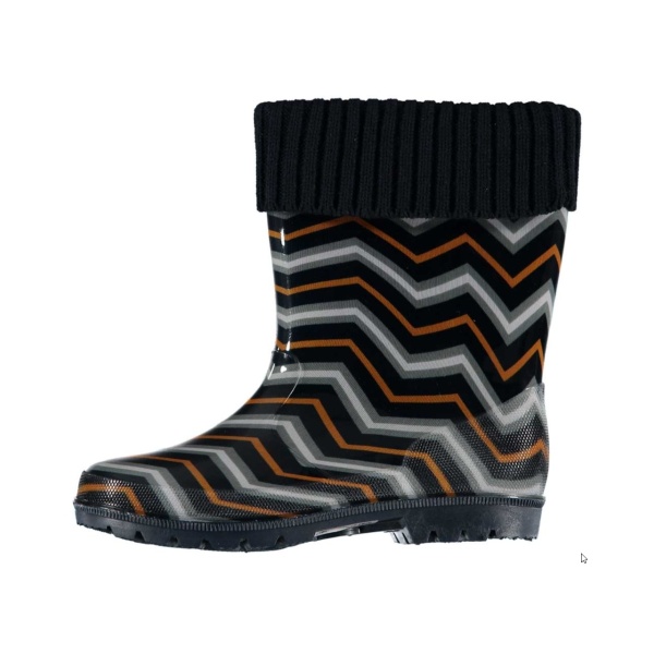 Holinky a zahradní obuv - Holínky dámské s vložkou ZIG ZAG vel.37 černé