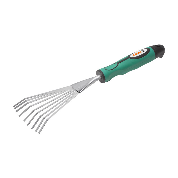 Zahradní nářadí - Hrábě na listí malé nerez + ergonomická rukojeť