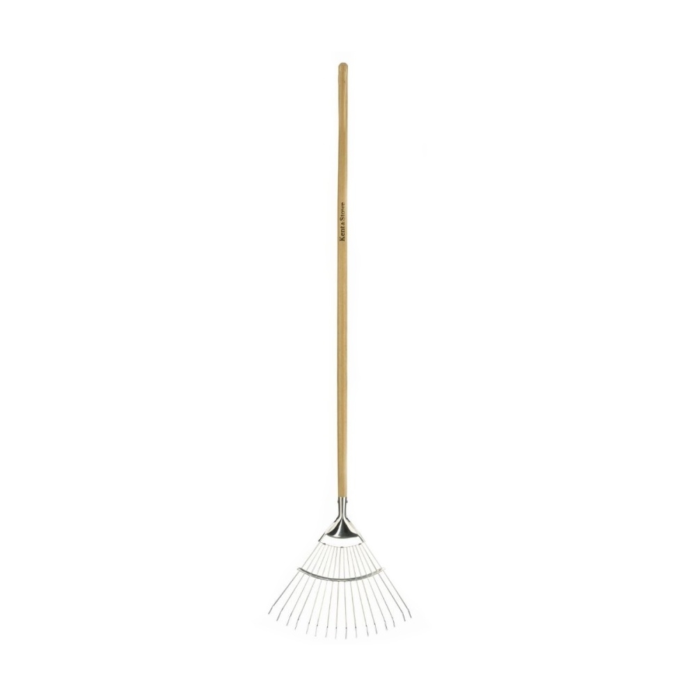 Zahradní nářadí - Hrábě na trávu, listí  KENT & STOWE nerezové s násadou 170cm