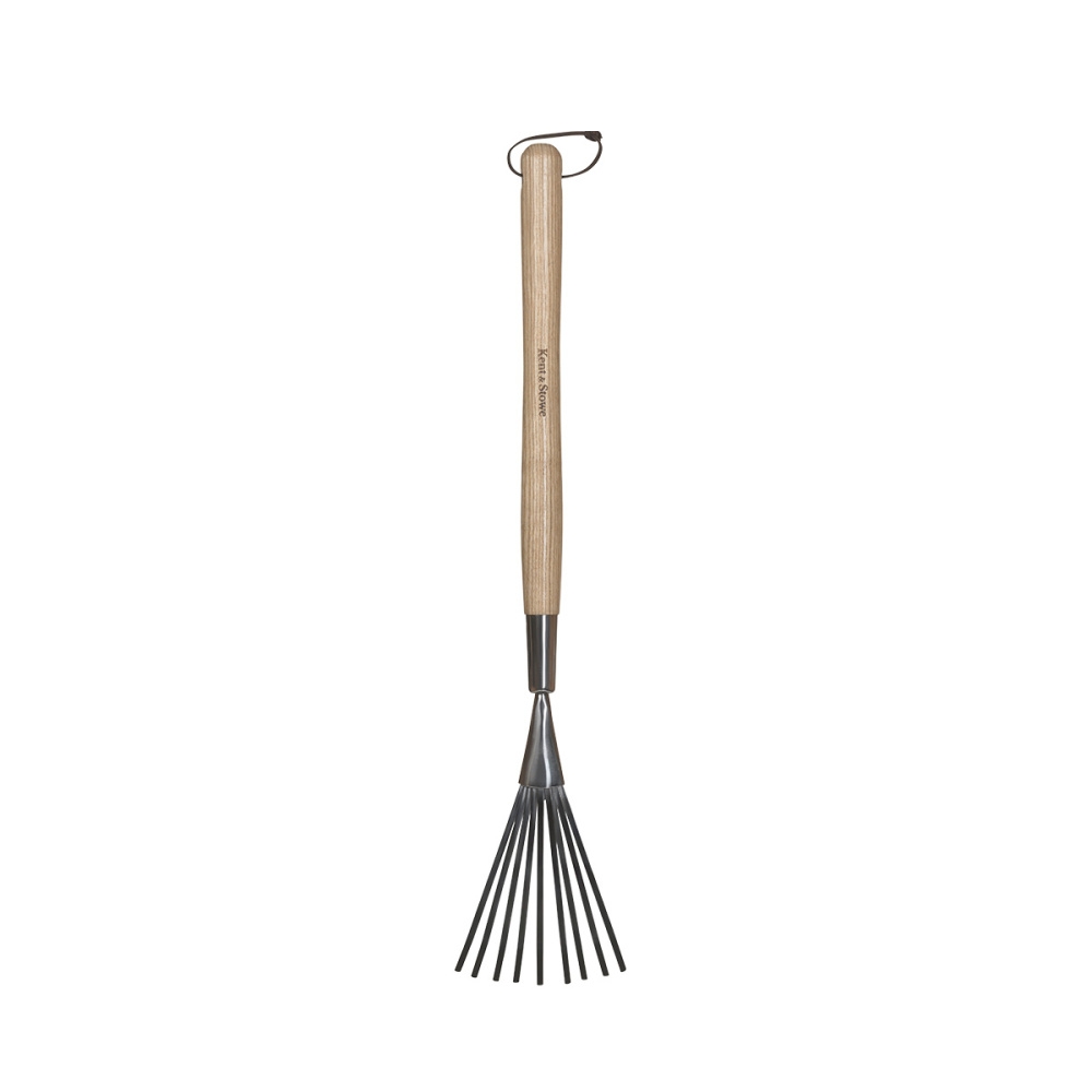 Zahradní nářadí - Hrabičky na listí ruční KENT & STOWE nerezové s prodlouženou rukojetí 61cm