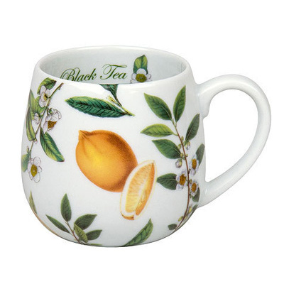 Hrnky a sklenice - Hrnek buclák porcelánový BLACK TEA 420ml