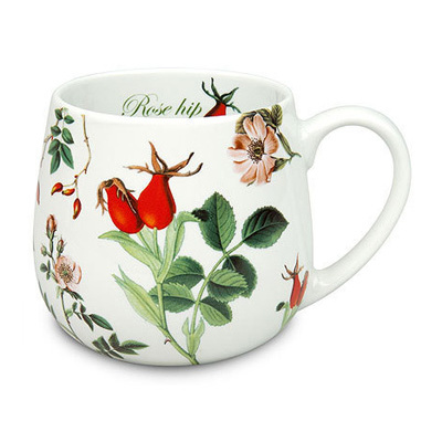 Hrnky a sklenice - Hrnek buclák porcelánový ROSE HIP 420ml