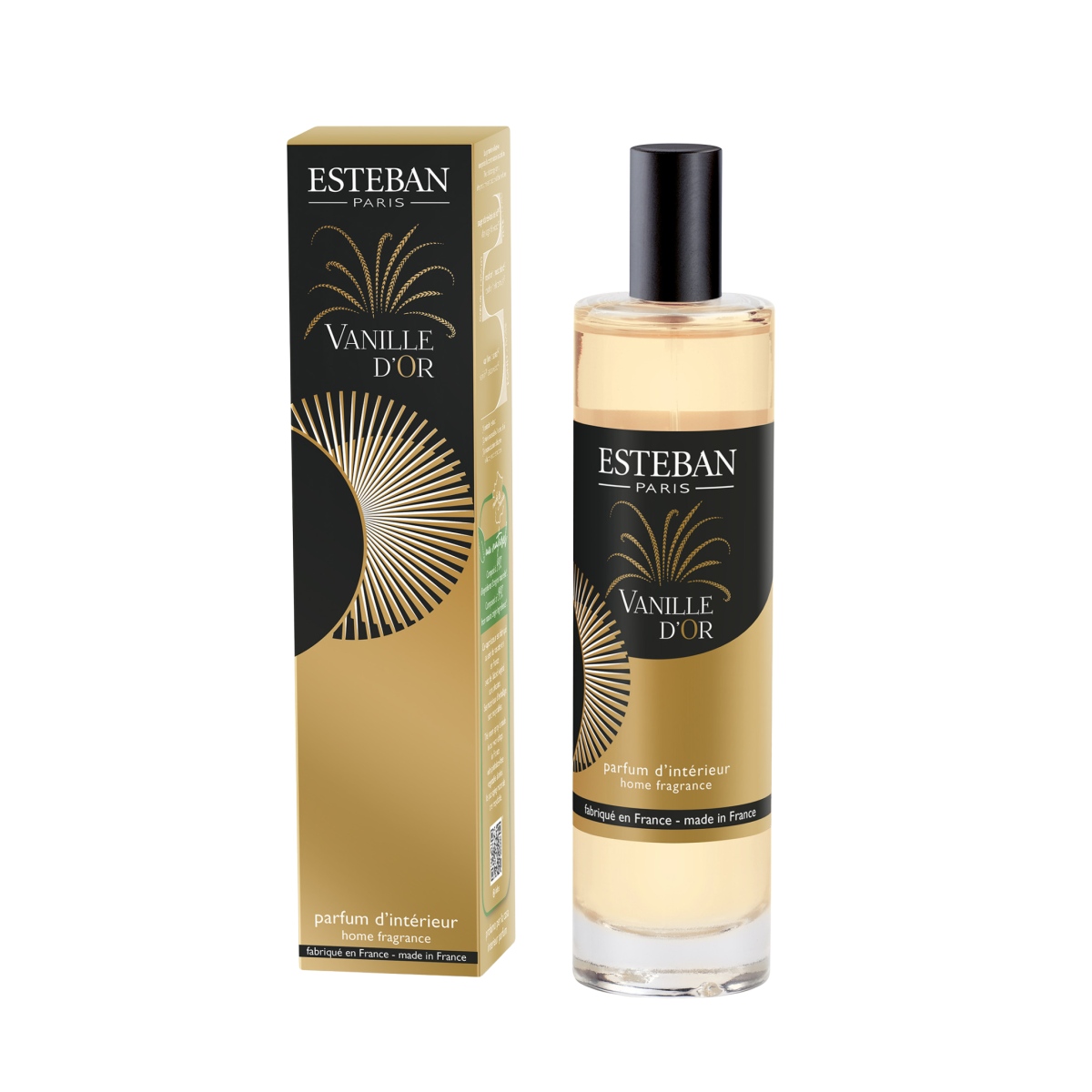 Vonné esence a osvěžovače - Interiérový sprej ESTEBAN CLASSIC Vanille dOr 75ml
