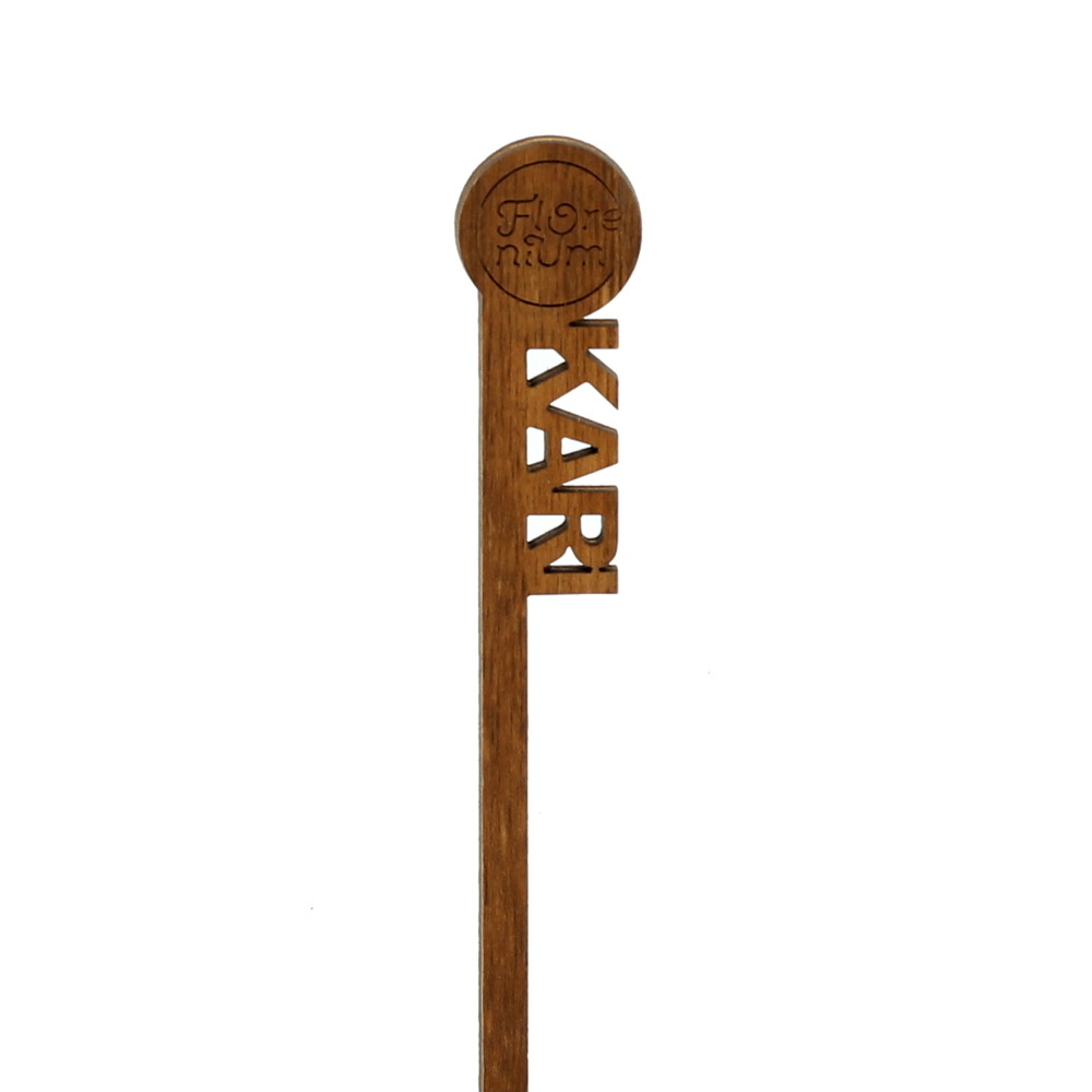 Předpěstování - Jmenovka dřevěný zápich KARI hnědý 22cm