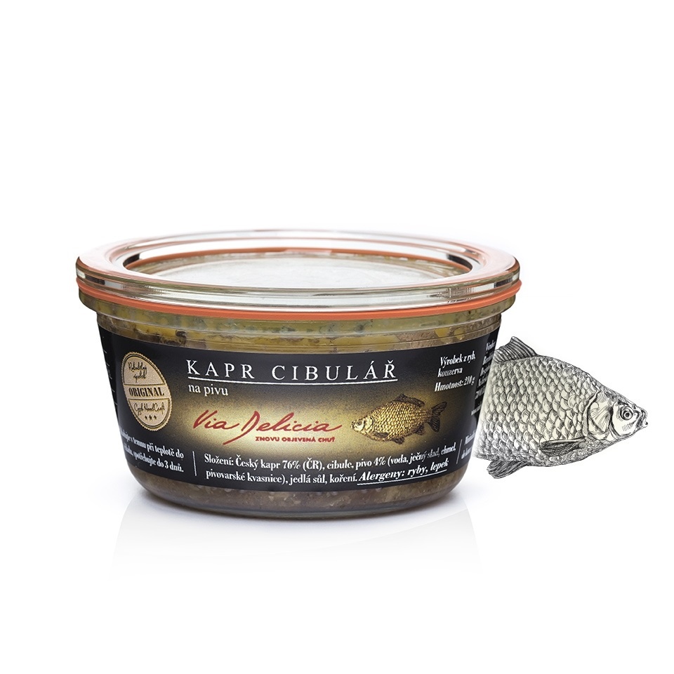Masa a paštiky - Kapr cibulář na pivu 210g