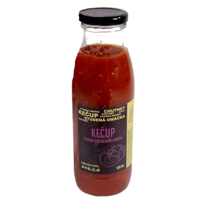 Zeleninové pochoutky - Kečup jemný 500ml Hradecké delikatesy