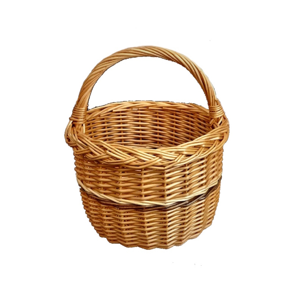 Koše - Koš kulatý proutěný s 1 uchem přírodní 20cm