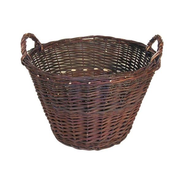 Koše - Koš kulatý proutí hnědý 40cm