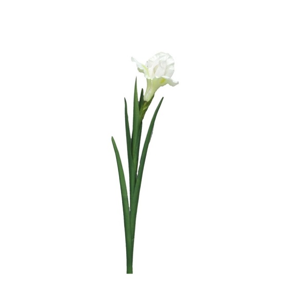Jarní umělé květiny - Kosatec řezaný umělý krémový 69cm