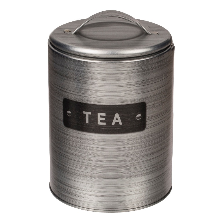 Kuchyňské dózy - Kulatá plechová dóza COFFE, TEA a SUGAR mix 16,5cm