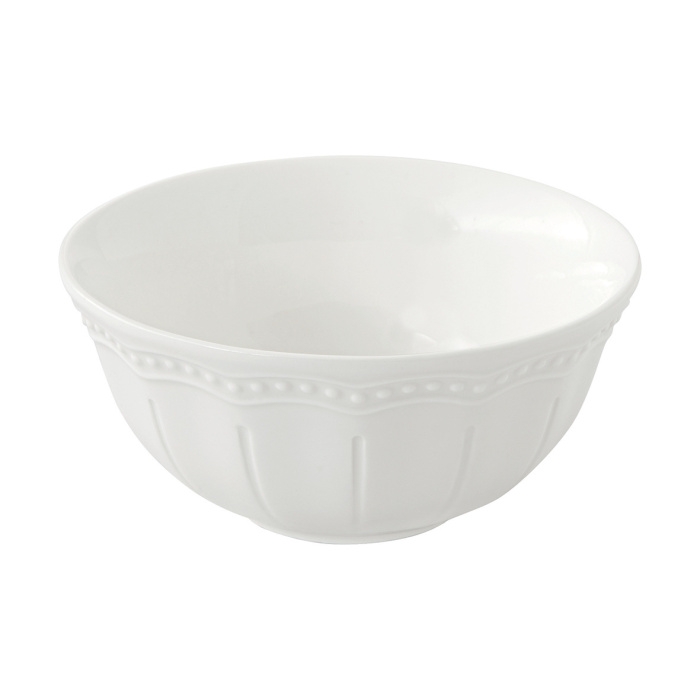 Misky a mísy - Kulatá porcelánová miska ELITE bílá 12cm