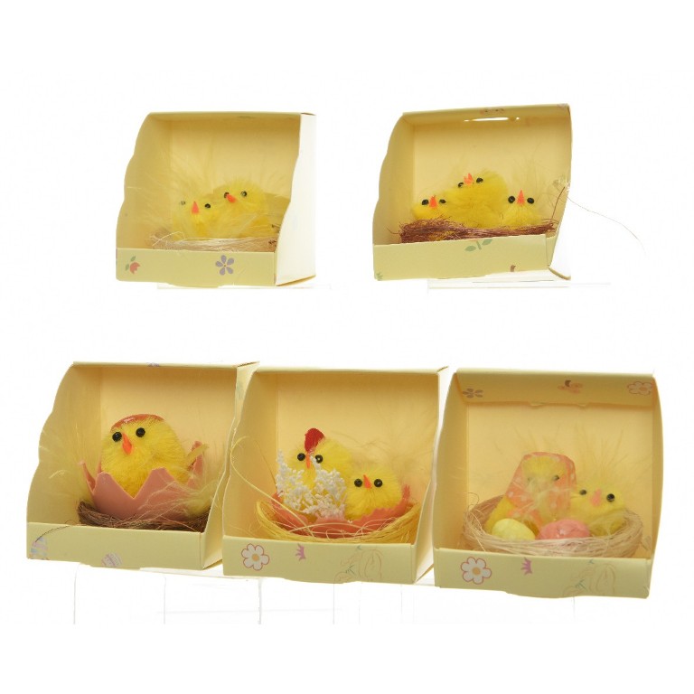 Kuře v hnízdě žinylka mix 5cm-0