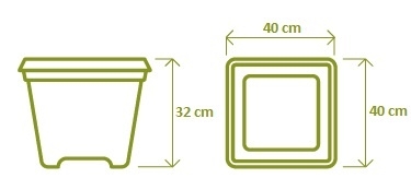 Květináč Begonia 40cm čokoláda-0
