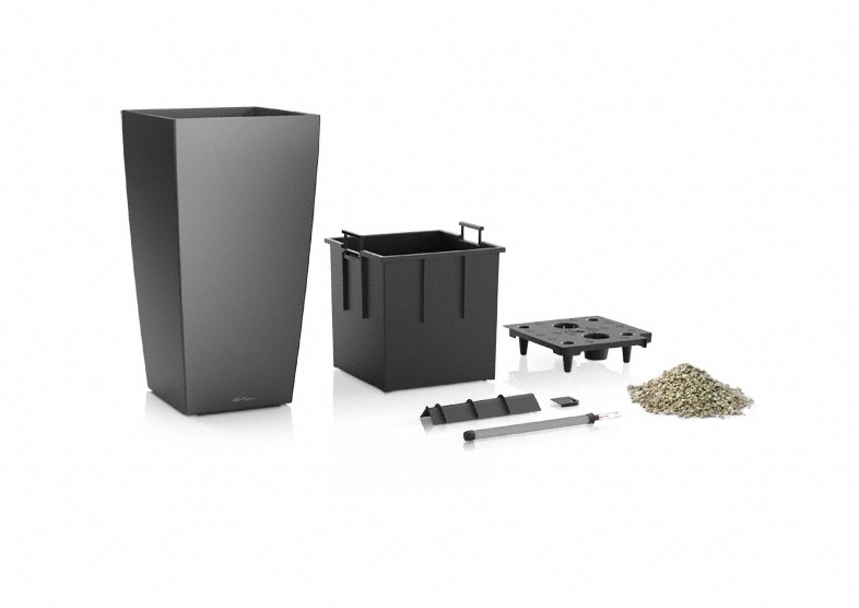 Květináč CUBICO komplet set 30cm červená-2