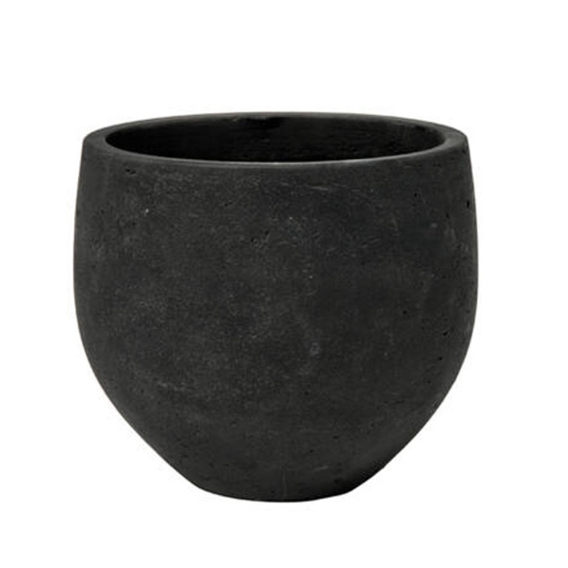 Kompozitní obaly - Květináč kulatý MINI ORB M fiberclay černý 25cm