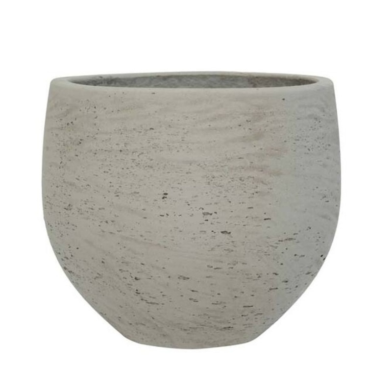 Kompozitní obaly - Květináč kulatý MINI ORB S fiberclay sv.šedý 18cm