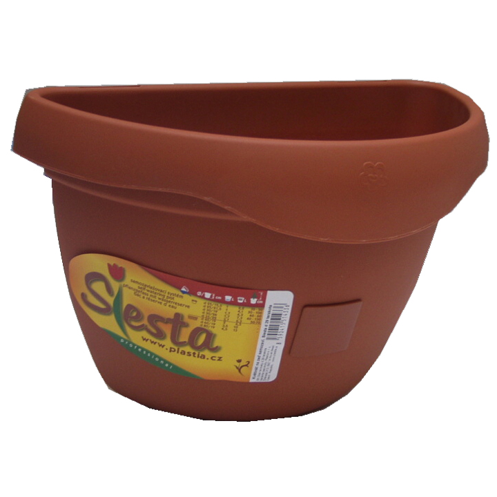 Květináče - Květináč na zeď samozavl. SIESTA 25cm terakota