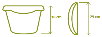 Květináč na zeď samozavl. SIESTA 25cm terakota-0