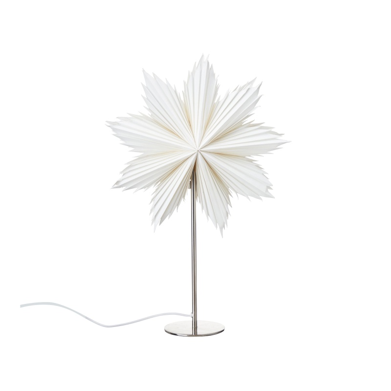 Lucerny a lampy - Lampa stolní papírová hvězda na kovovém podstavci 62cm