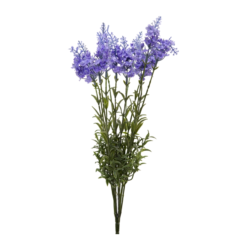 Letní umělé květiny - Levandule keř umělá 40cm světle modrá
