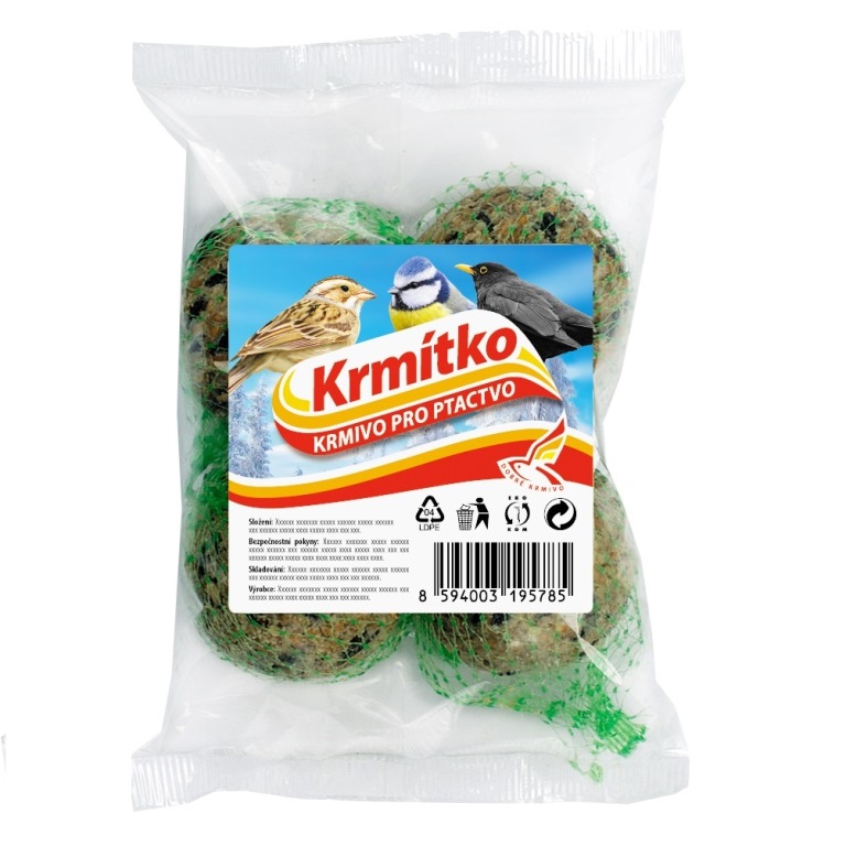 Krmítka, budky, domečky - Lojsemenná koule 4ks KRMÍTKO