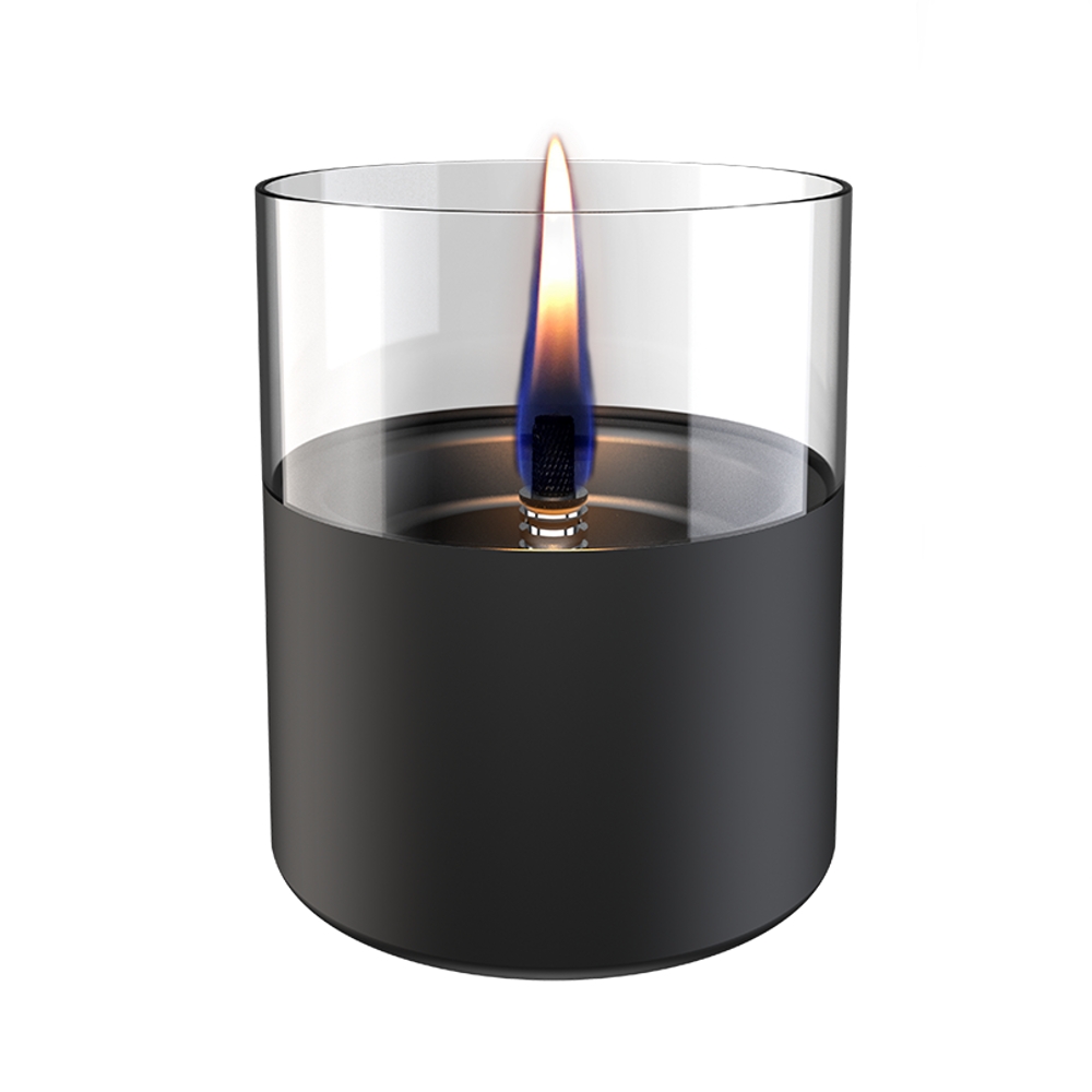 Lucerny a lampy - Lucerna TENDERFLAME LILLY 10 skleněná černá 10cm