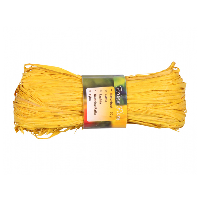 Stuhy, vlákna a lýka - Lýko RAFFIA žluté 50g