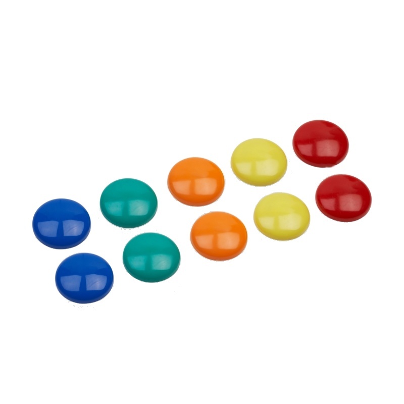 Hobby dílna - Magnetka barevná kulatá mix barev 10ks