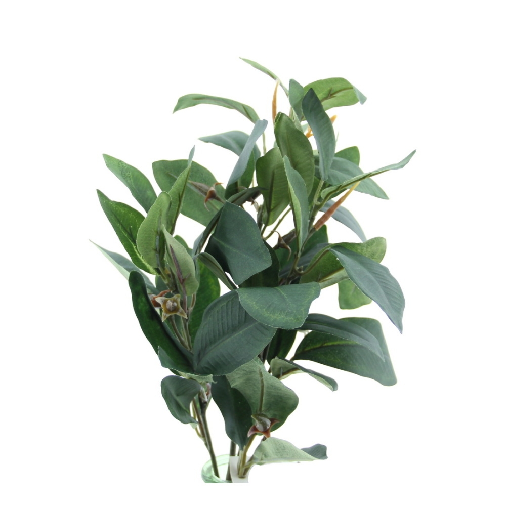 Celoroční umělé květiny - Magnolie větev s listy umělá zelená 68cm