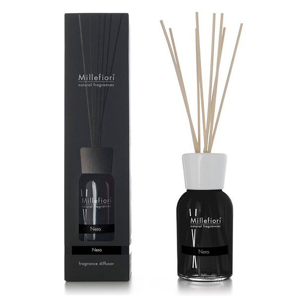Difuzéry - Millefiori Difuzér hůlkový NERO 250ml