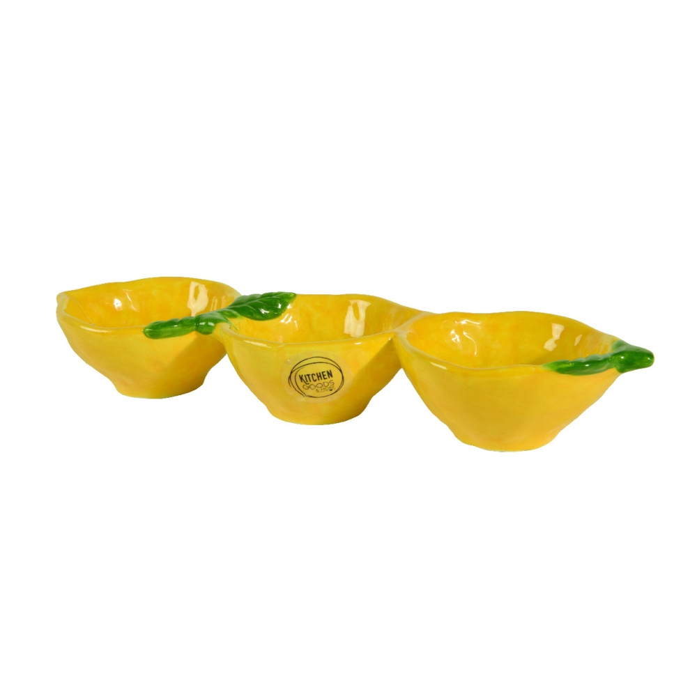 Misky a mísy - Miska citrony na tapas z dolomitu 3ks
