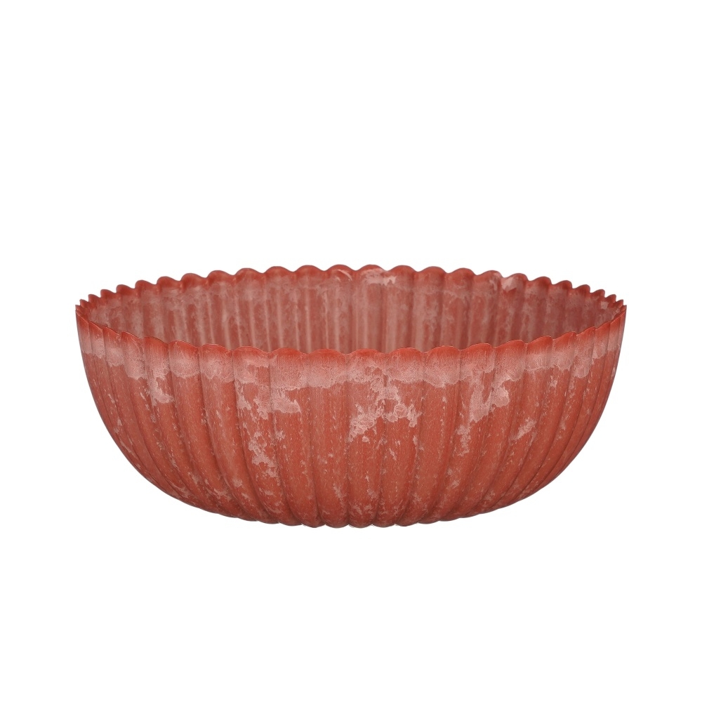 Plastové obaly - Miska kulatá plastová červená 25cm