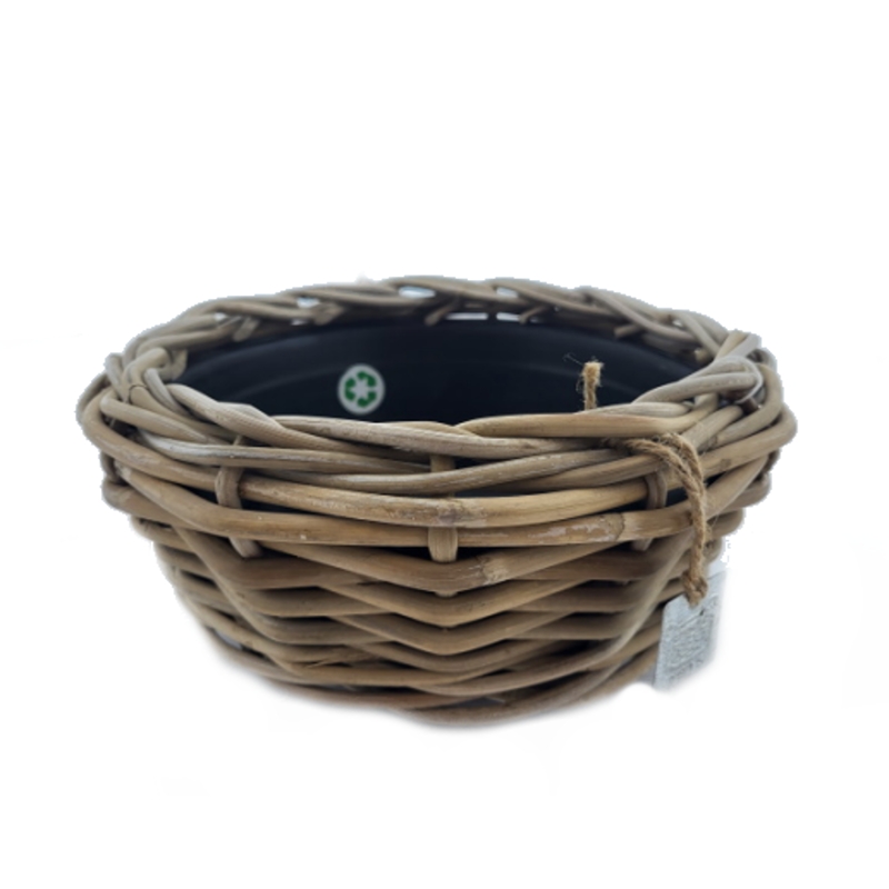 Proutěné a dřevěné obaly - Miska kulatá ratanová šedá 30cm