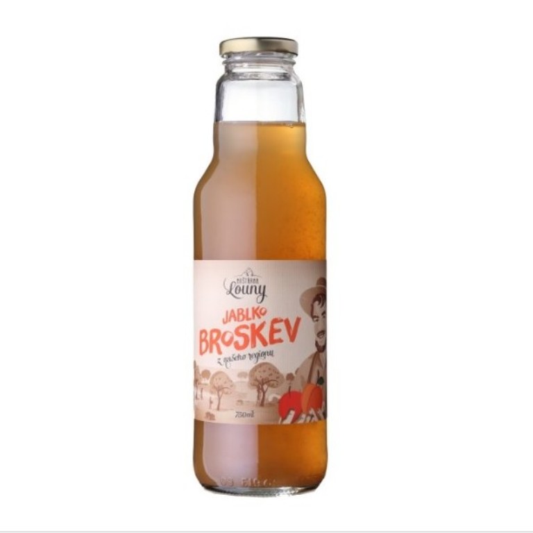 Sirupy, koncentráty, mošty - Mošt jablko-broskev 750ml