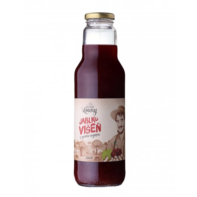 Sirupy, koncentráty, mošty - Mošt jablko-višeň 750ml Moštárna Louny