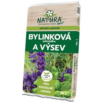 Substráty a mulče - NATURA Substrát pro bylinky, zahrádku a výsev 10l
