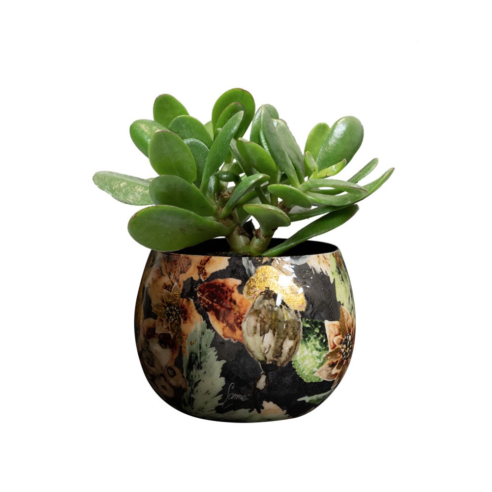 Obal kulatý BERRY kovový tm.modrý základ 9cm-0