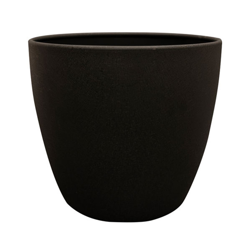 Kovové a plechové obaly - Obal kulatý kovový ALISA černý 34cm