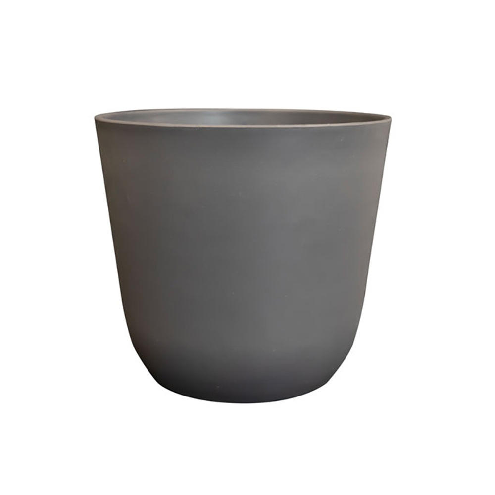 Plastové obaly - Obal kulatý PALERMO plastový šedý 30cm