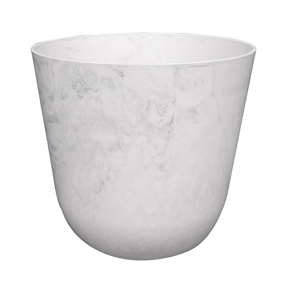 Plastové obaly - Obal kulatý plastový PALERMO bílý 30cm