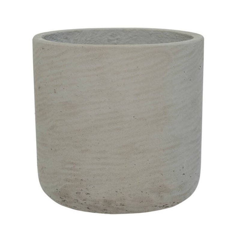 Kompozitní obaly - Obal na květináč kulatý CHARLIE XS fiberclay sv.šedý 12cm